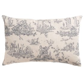 Chateau Toile XL Rectangular Cushion in Dove Grey