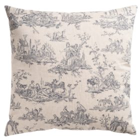 Chateau Toile Extra-Large Cushion in Dove Grey
