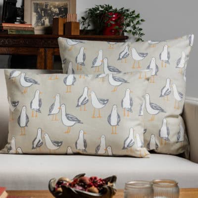 Seagull Extra-Large Cushion in Taupe