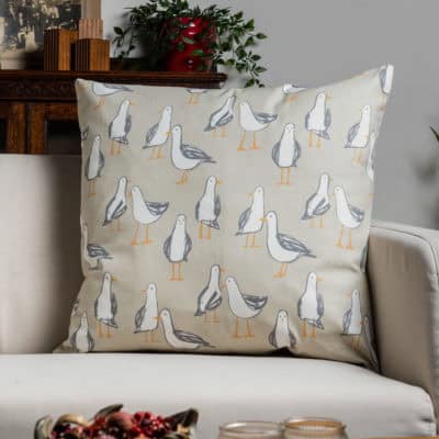 Seagull Extra-Large Cushion in Taupe