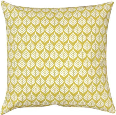 Extra Large Minimalist Scandi Leaf Cushion in Ochre