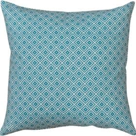 Extra Large Scandi Ikat Cushion in Teal Blue