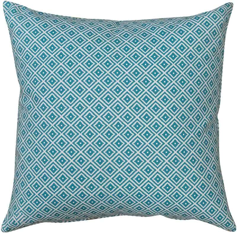 Extra Large Scandi Ikat Cushion in Turquoise