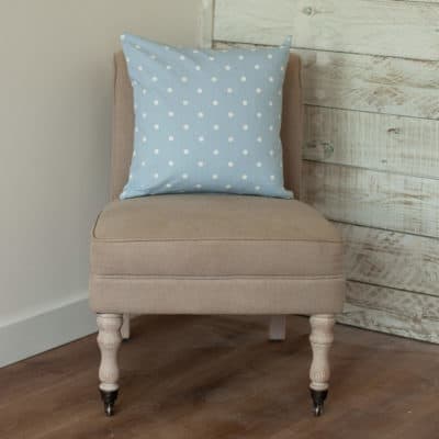 Polkadot Print Cushion in Blue