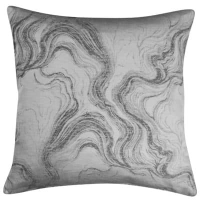 Marble Effect Cushion in Silver