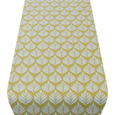 Scandi Leaf Table Runner in Ochre Yellow