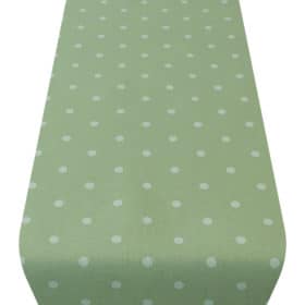 Polka Dot Table Runner in Sage Green