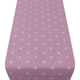 Polka Dot Table Runner in Baby Pink