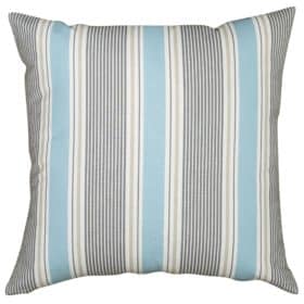 Coastal Stripe Extra-Large Cushion in Duck Egg Blue