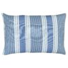 Coastal Stripe Boudoir Cushion in Navy Blue