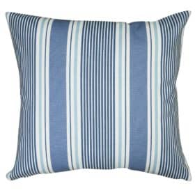 Coastal Stripe Cushion in Navy Blue