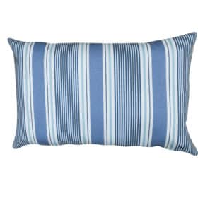 Coastal Stripe XL Rectangular Cushion in Navy Blue