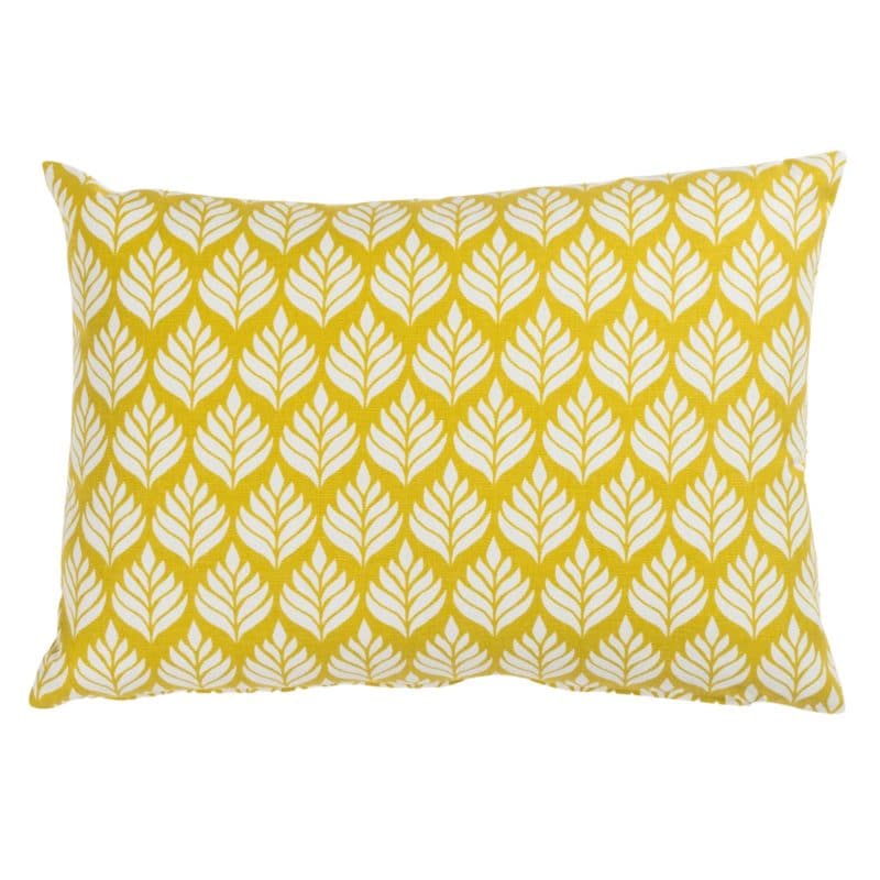 Minimalist Scandi Leaf Boudoir Cushion in Yellow