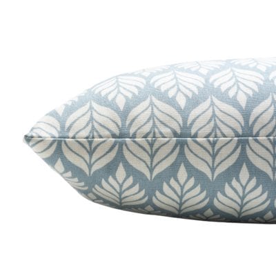 Minimalist Scandi Leaf XL Rectangular Cushion in Cornflower