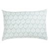 Minimalist Scandi Leaf Boudoir Cushion in Duck Egg Blue