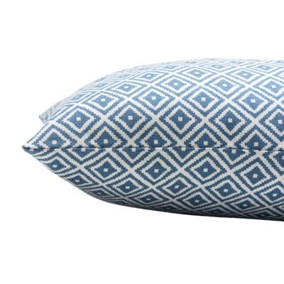 Scandi Ikat Boudoir Cushion in Denim