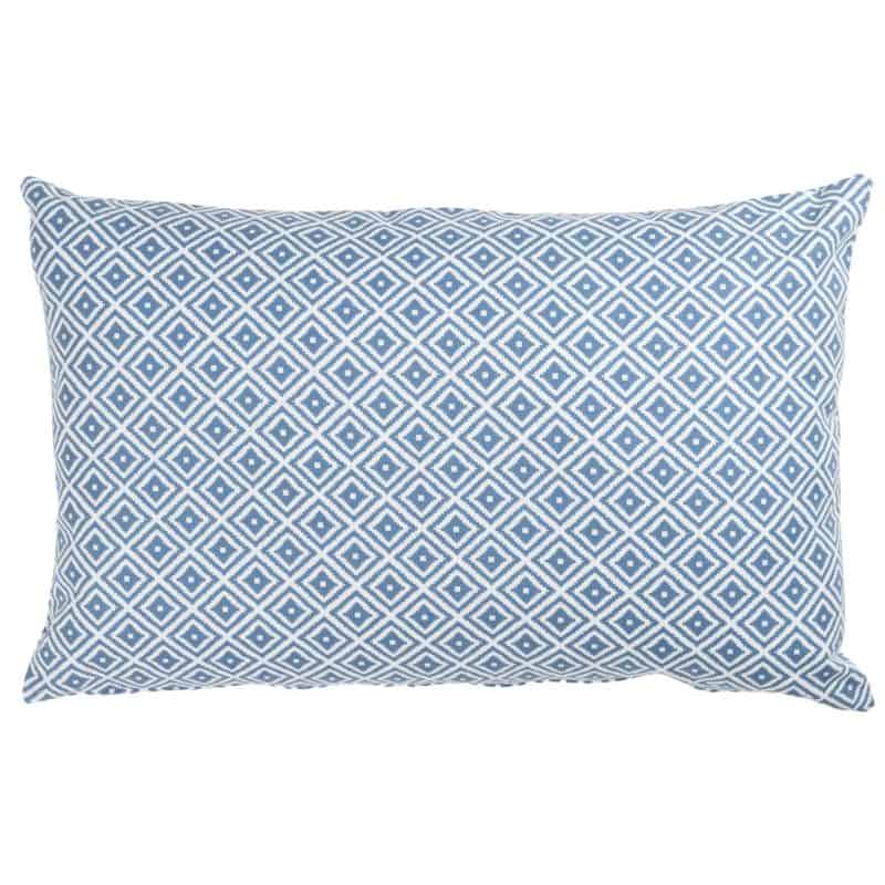Scandi Ikat XL Rectangular Cushion in Denim