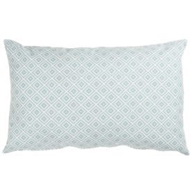 Scandi Ikat XL Rectangular Cushion in Duck Egg Blue