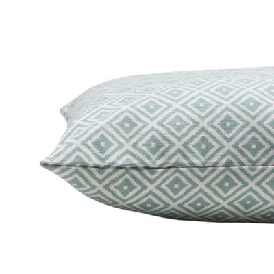 Scandi Ikat XL Rectangular Cushion in Duck Egg Blue