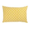 Scandi Ikat Boudoir Cushion in Ochre