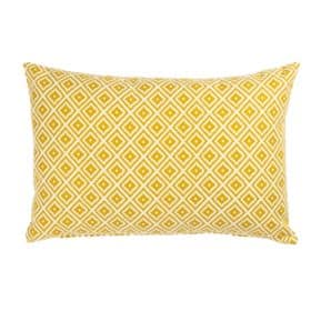 Scandi Ikat Boudoir Cushion in Ochre