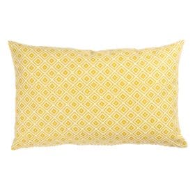 Scandi Ikat XL Rectangular Cushion in Ochre