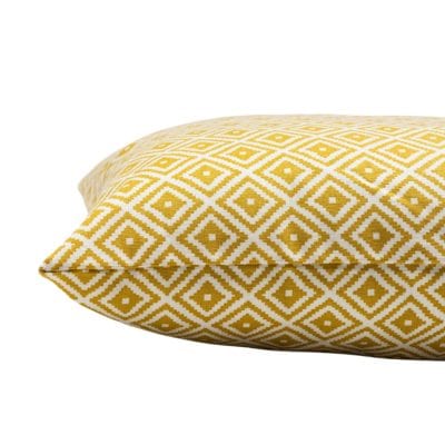Scandi Ikat XL Rectangular Cushion in Ochre