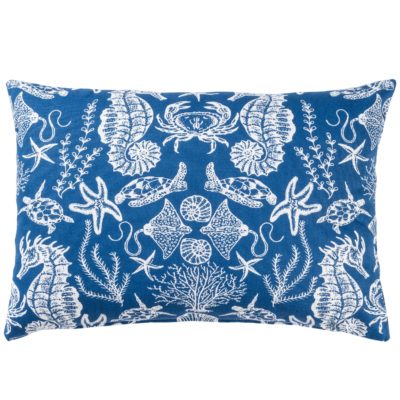 Sea Parade Navy Blue Boudoir Cushion Cover