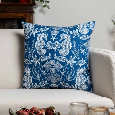 Sea Parade Navy Blue Cushion Cover