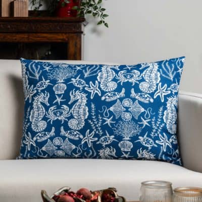 Sea Parade Navy Blue XL Rectangular Cushion Cover