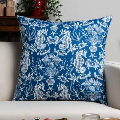 Sea Parade Navy Blue Extra-Large Cushion Cover