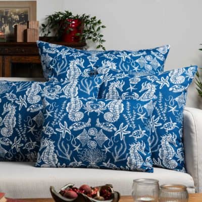 Sea Parade Navy Blue Extra-Large Cushion Cover