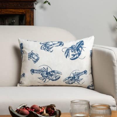 Crab and Lobster Nautical Boudoir Cushion Cover