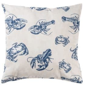 Crab and Lobster Nautical Cushion Cover