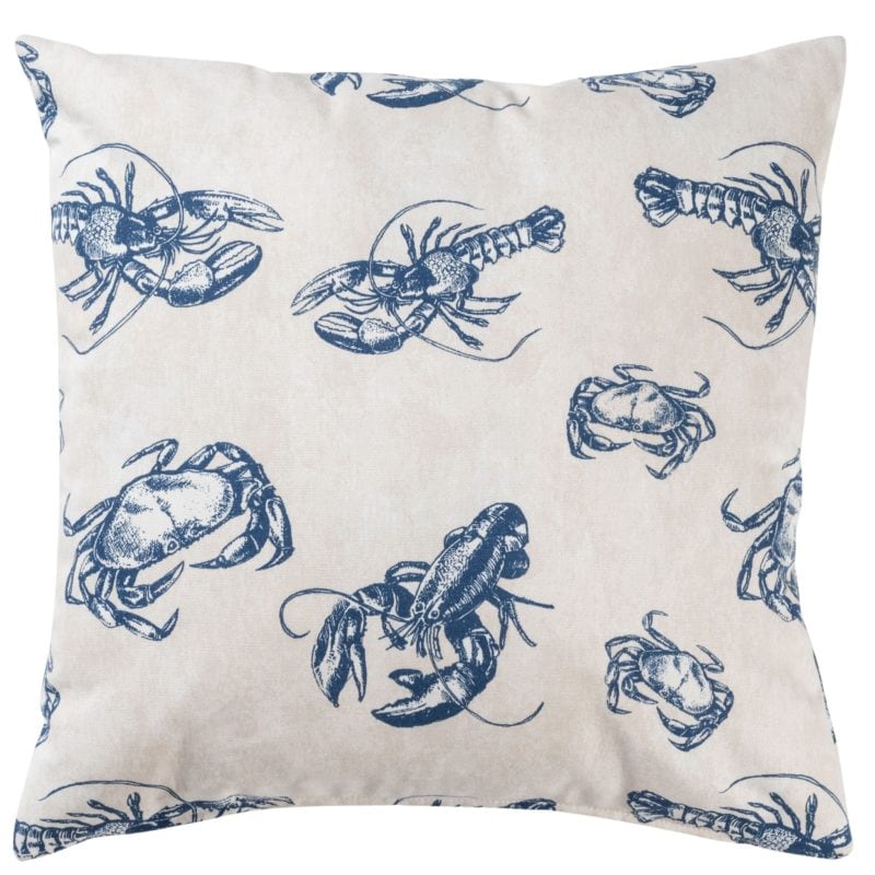 Crab and Lobster Nautical Cushion Cover
