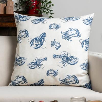 Crab and Lobster Nautical Extra-Large Cushion Cover