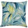 Tropical Banana Leaf Print Cushion in Duck Egg Blue