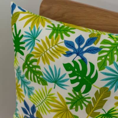 Exotic Leaves Cotton Print Cushion