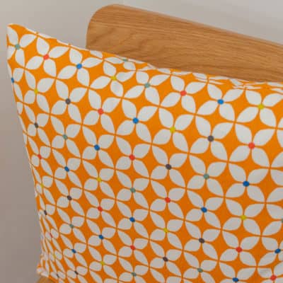 Orange lumbar fashion throw pillows