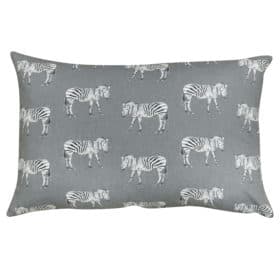 Zebra Motif Grey XL Rectangular Cushion