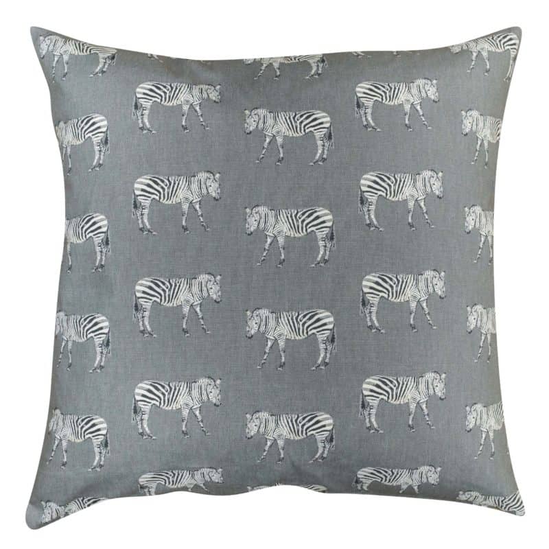Zebra Motif Grey Extra-Large Cushion