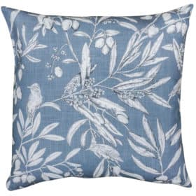 Forest Fauna Cushion in Cornflower Blue
