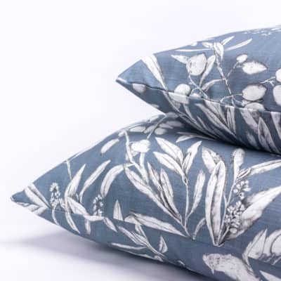Forest Fauna Cushion in Cornflower Blue
