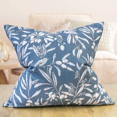 Forest Fauna Extra-Large Cushion in Cornflower Blue