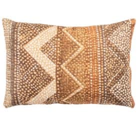 Aztec Stripe Boudoir Cushion in Terracotta