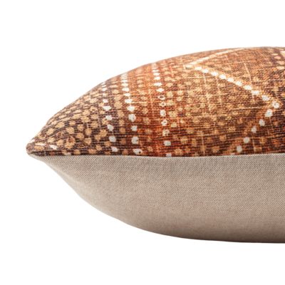 Aztec Stripe Boudoir Cushion in Terracotta