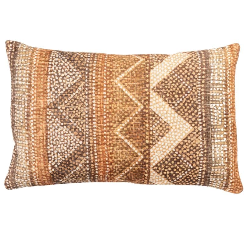 Aztec Stripe XL Rectangular Cushion in Terracotta