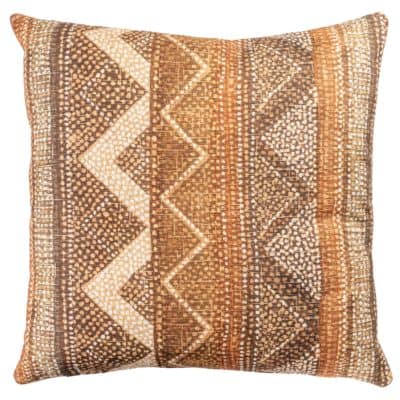 Aztec Stripe Extra-Large Cushion in Terracotta