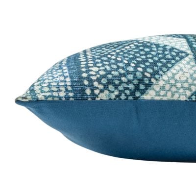 Aztec Stripe XL Rectangular Cushion in Teal Blue