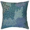 Winter Garden Linen Blend Cushion in Peacock Blue